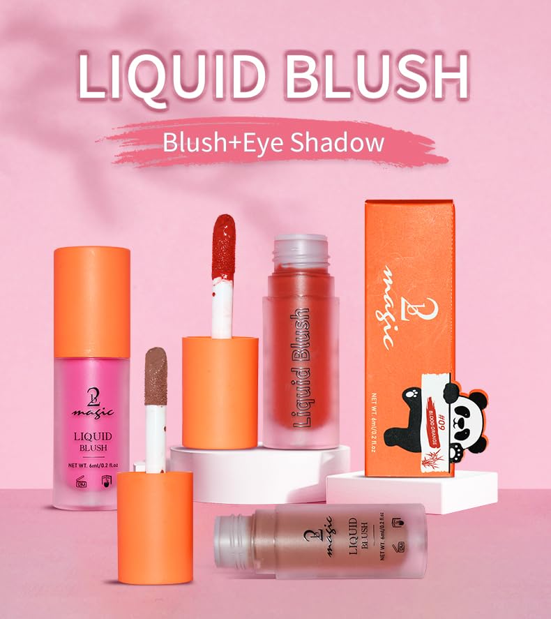 Liquid Blush, Long-lasting & Blendable Liquid Blush for High-Pigment Color, Achieve a Soft, Dewy, Healthy Natural Finish (08-Milky Tea, 0.2 Ounce)