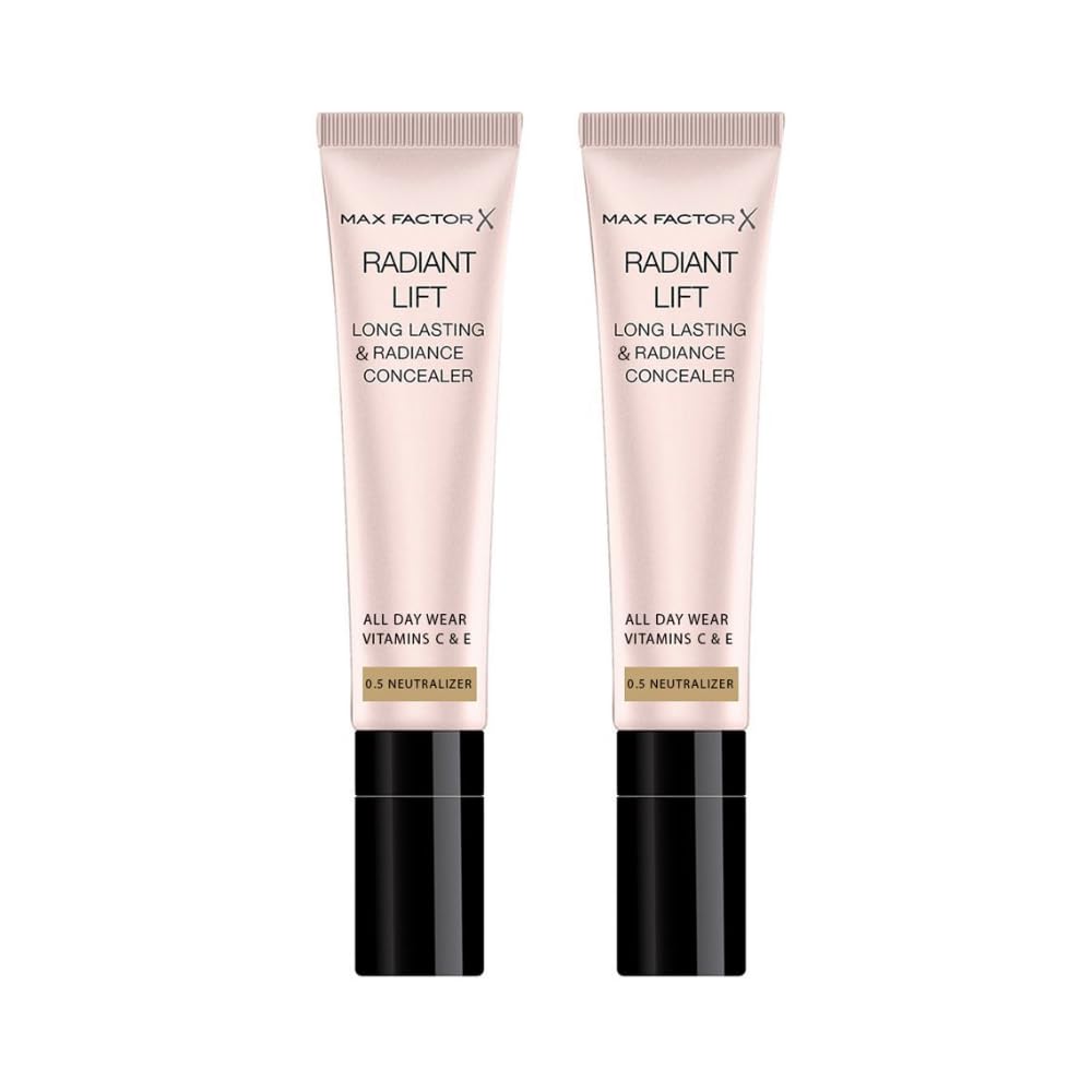 2 x Max Factor Radiant Lift Long Lasting Concealer 7ml - 0.5 Neutralizer