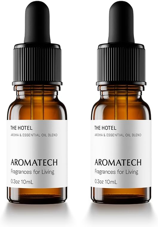AromaTech Hotel Fragrance Essential Oils - for Aroma Oil Scent Diffusers (0.33 FL Oz (Pack of 2), The Hotel)