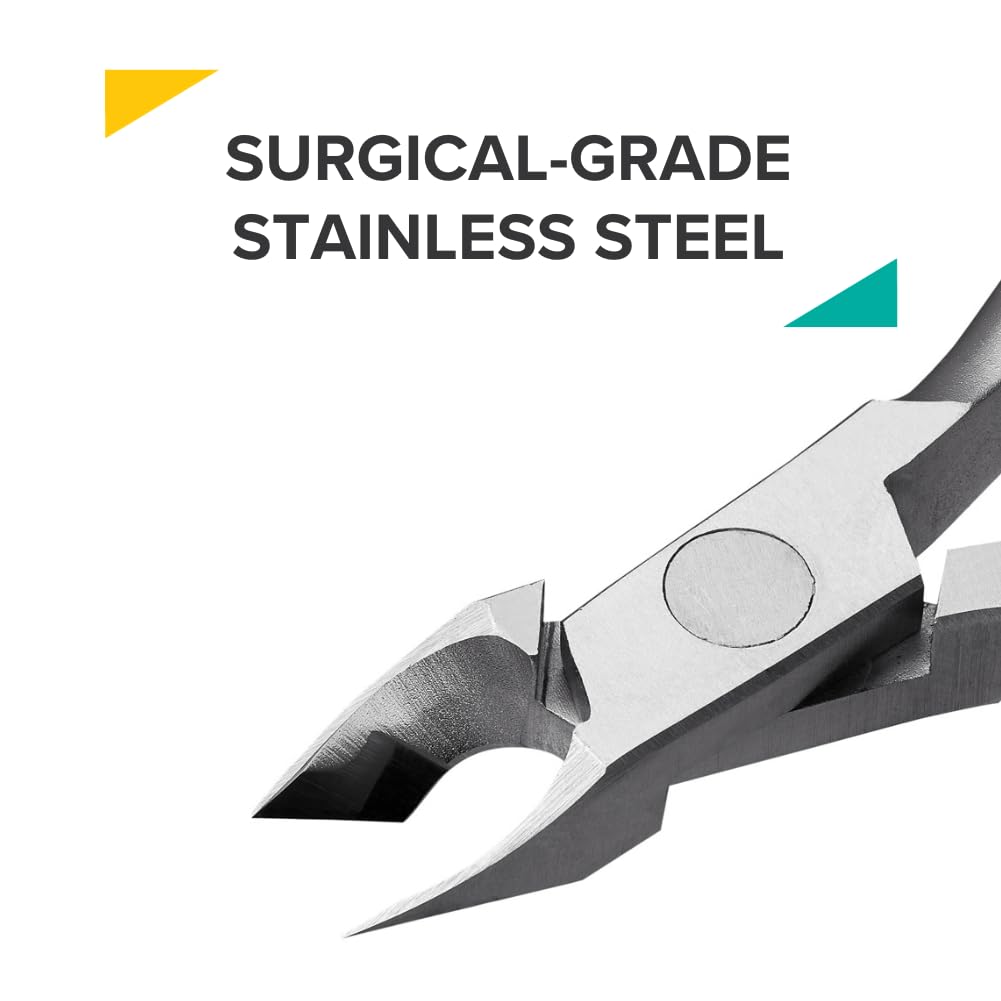 Rui Smiths Professional Cuticle Nippers | Precision Surgical-Grade Stainless Steel Cuticle Trimmer, French Handle, Single Spring, 6mm Jaw (Full Jaw)