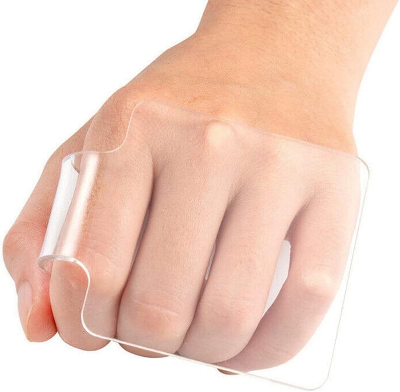 Pack of 2PCS Professional Hand-held Makeup Mixing Palette Acrylic Clear Nail Art Manicure Palette Plate Tray for DIY Art Design Paint and Cosmetics