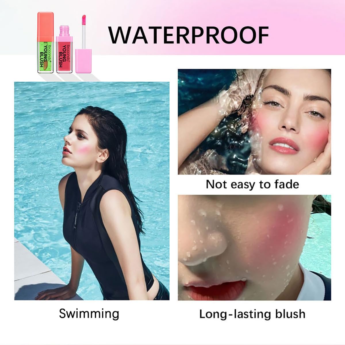 Color Changing Blush Oil, Skin's Natural PH Changing Blush for Dewy, Lightweight & Waterproof & Moisturizing Formula, Lasting Hydrating Rouge for All Skin, Easy To Blend, 6.5ml (Clear Green)