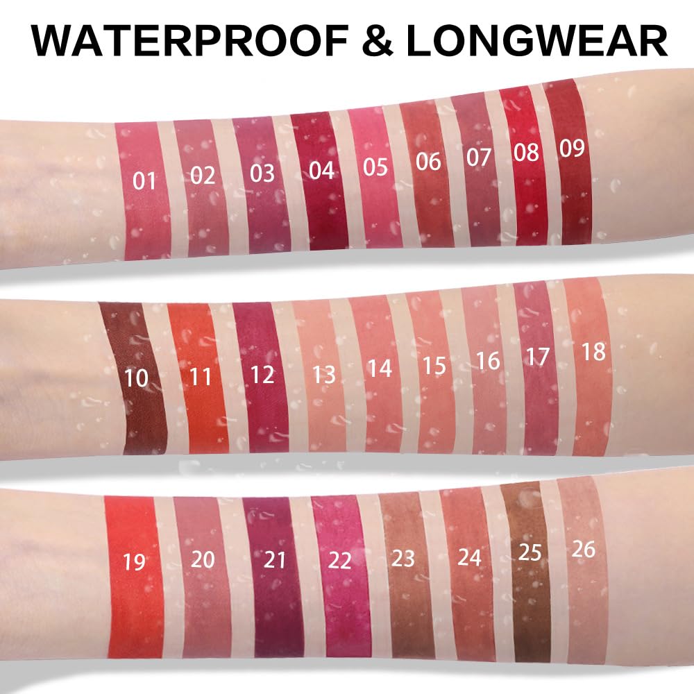 BINGBRUSH Matte Lip Crayon Set – Longwear, Waterproof, Velvet Finish, Built-in Sharpener, Smooth Lip Liner & Gloss (06#+19#, 2 Count (Pack of 1))