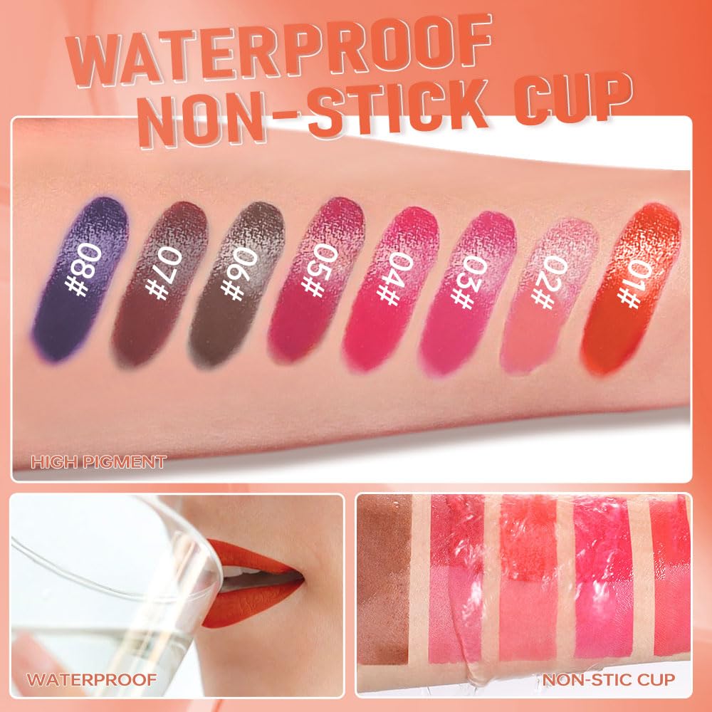 Coral Orange Peel Off Lip Gloss Masque,Lip Stain Peel Off Tattoo-Peel Off Lip Tint and Lip Oil 2-in-1 Long Lasting Waterproof Transfer-proof Lip Mask Lip Gloss Peel Off Lip Liner,for All SkinType 01#