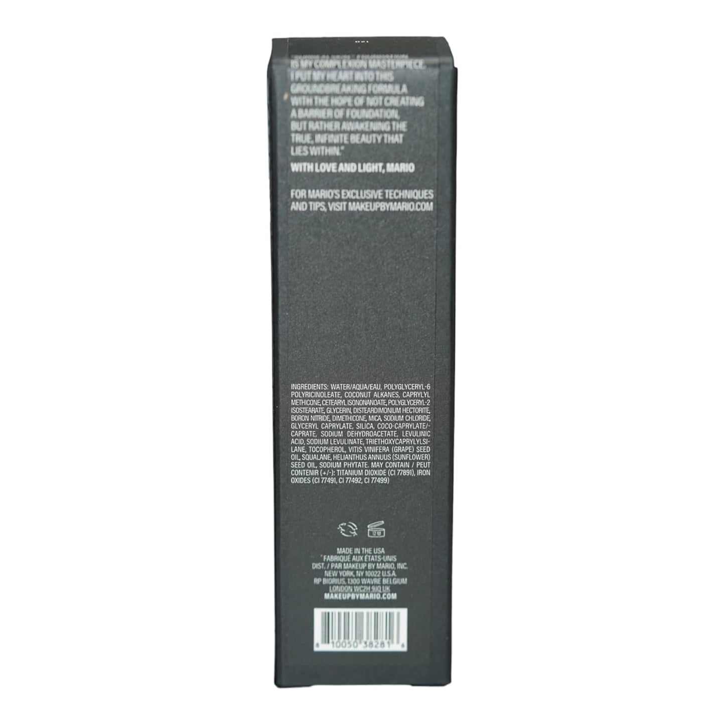 MAKEUP BY MARIO SurrealSkin Liquid Foundation, Liquid Formula, Vegan, Long-wearing coverage, Hydrating, Natural Finish, Size 30 mL (12O - medium wth warm undertone and olive undertone)