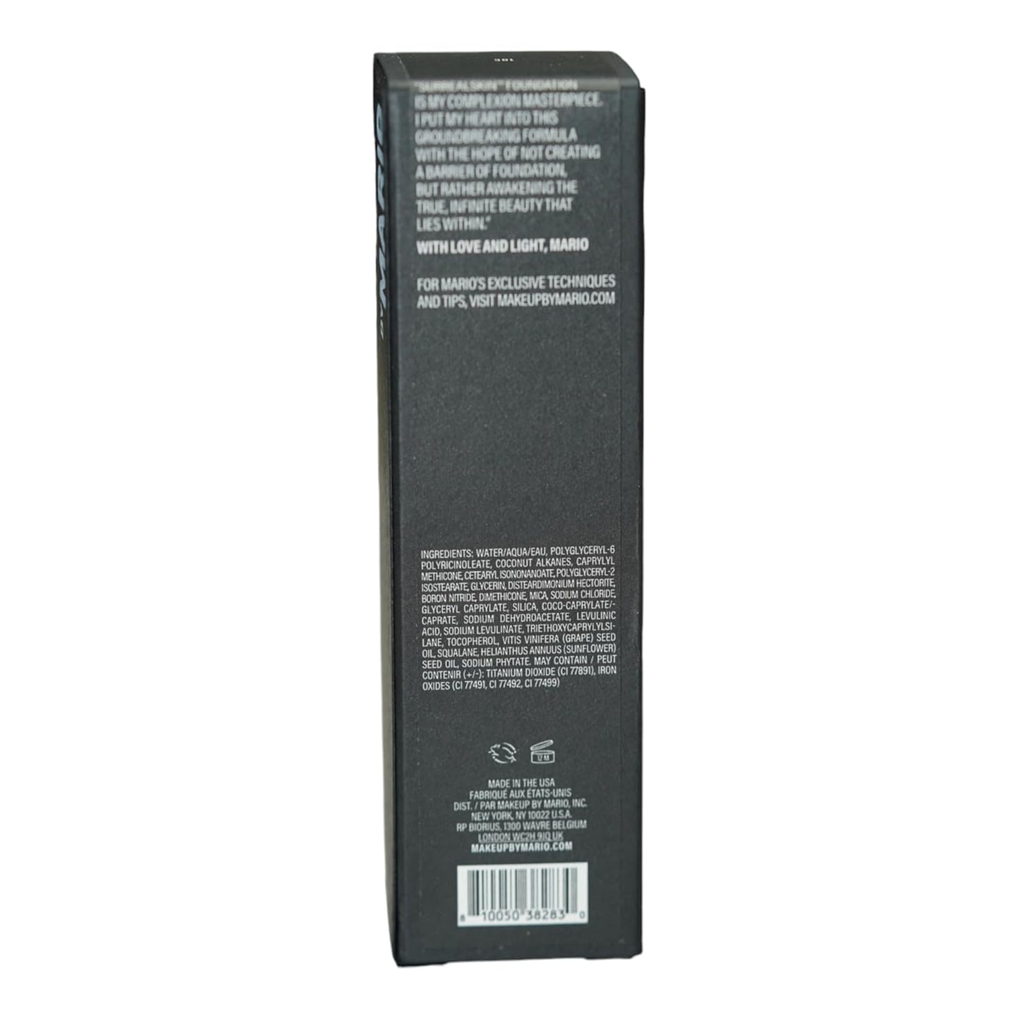 MAKEUP BY MARIO SurrealSkin Liquid Foundation, Liquid Formula, Vegan, Long-wearing coverage, Hydrating, Natural Finish, Size 30 mL (10C - light with medium cool undertone)