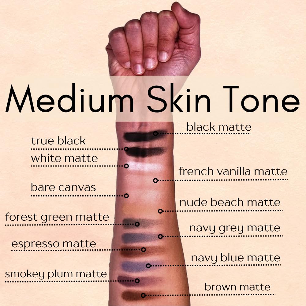 Black Matte Opaque Smokey Eye Onyx Midnight Zero Jet Black Pressed Powder Single Vegan Eyeshadow; Talc, Paraben & Cruelty Free