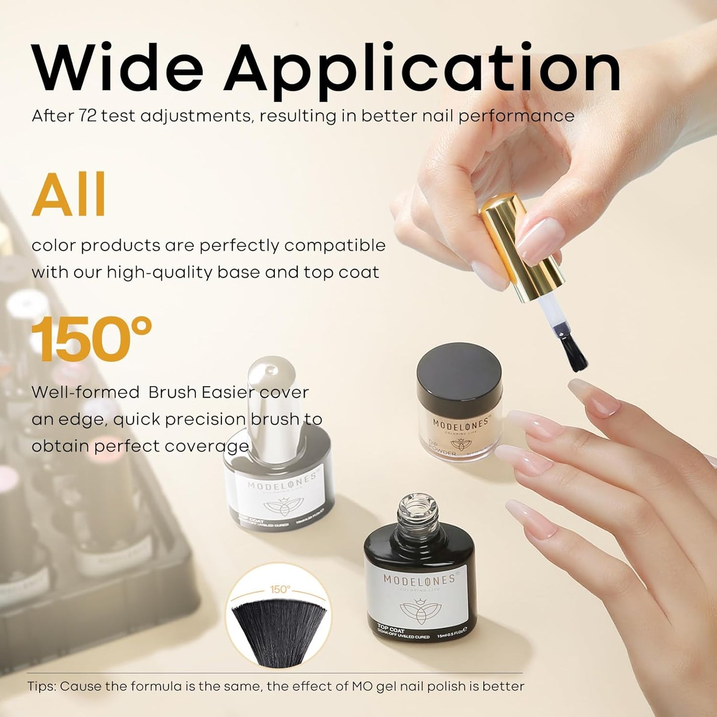 modelones 3 Pcs Gel Top Coat & Base with Cuticle Oil Set,10 ml Cuticle Protectors Set Gel Nail Polish No Wipe Base Gloss Top Coat & Nail Oil