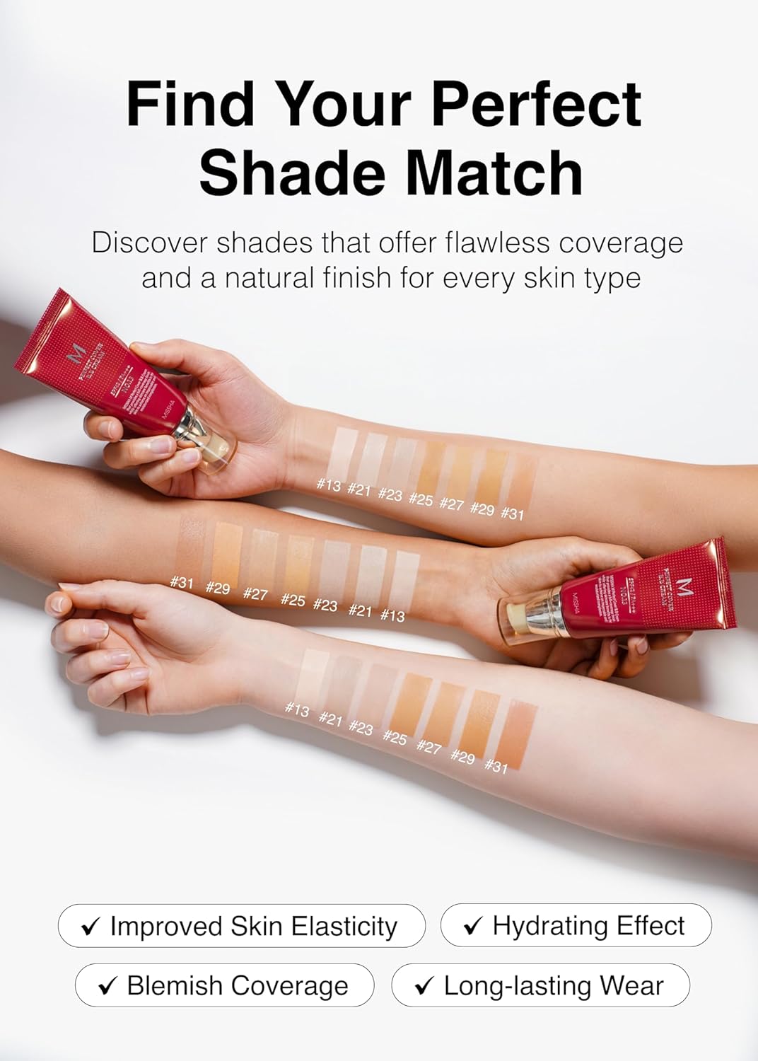 MISSHA M Perfect Cover BB Cream No.13 Bright Beige for Fair Skin SPF 42 PA +++ 1.69 Fl Oz - Tinted Moisturizer for face with SPF