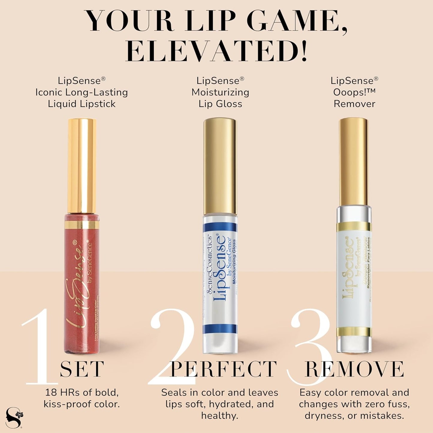 SeneGence LipSense Moisturizing Gloss – Hydrating, Long-Lasting Gloss with Shea Butter & Vitamin E, Vegan & Paraben-Free
