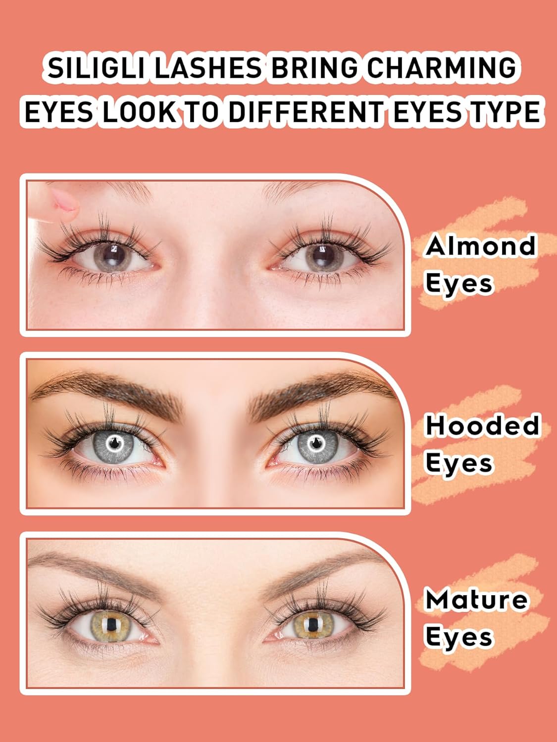 Manga Lashes Wispy 14mm False Eyelashes Natural Look Cat Eye Lashes Strips 0.1mm Thin Band Anime Eyelash 3D Volume Manhua Lash Pack C Curl Eyelashes 7 Pair Siligli