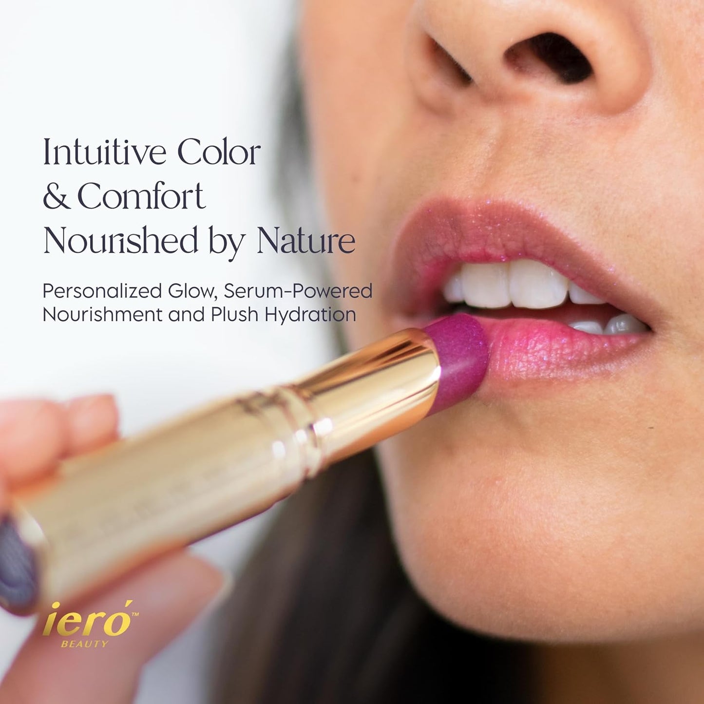 ieró Beauty 3-in-1 Moisturizing Vegan Tinted Lip Balm: Hydrating, Soothing Lip Serum + Plumping Balm + pH Reactive Tint | Shea Butter & Vitamin E | Antioxidant-rich Long Lasting Lip Care Paraben Free