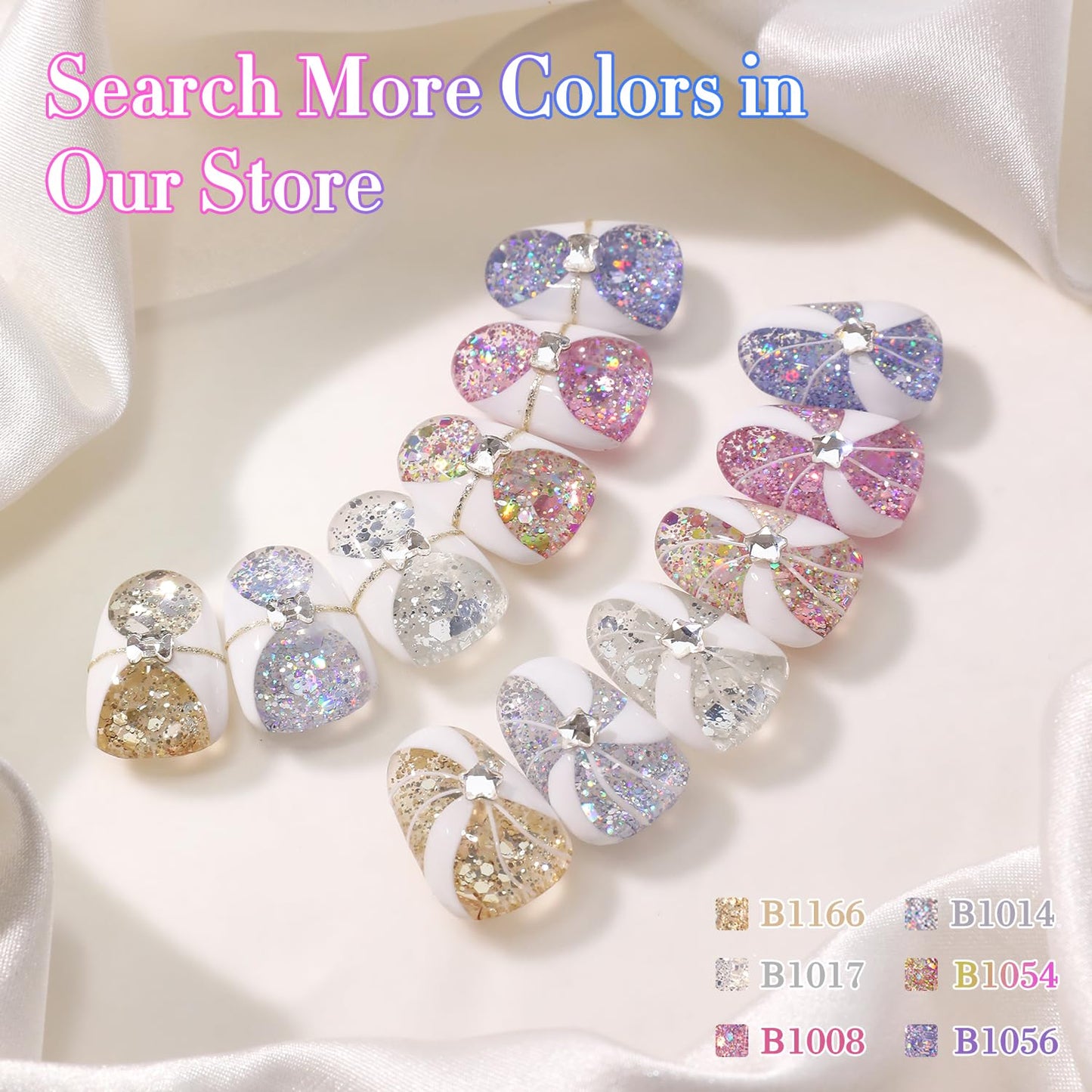 Double Rhythm 0.5Oz Glitter Gel Polish Shimmer Reflective Color for Nail Art Salon DIY Soak Off 15ml Nail Lamp Gel Polish at Home (Rainbow Rose-B1008)