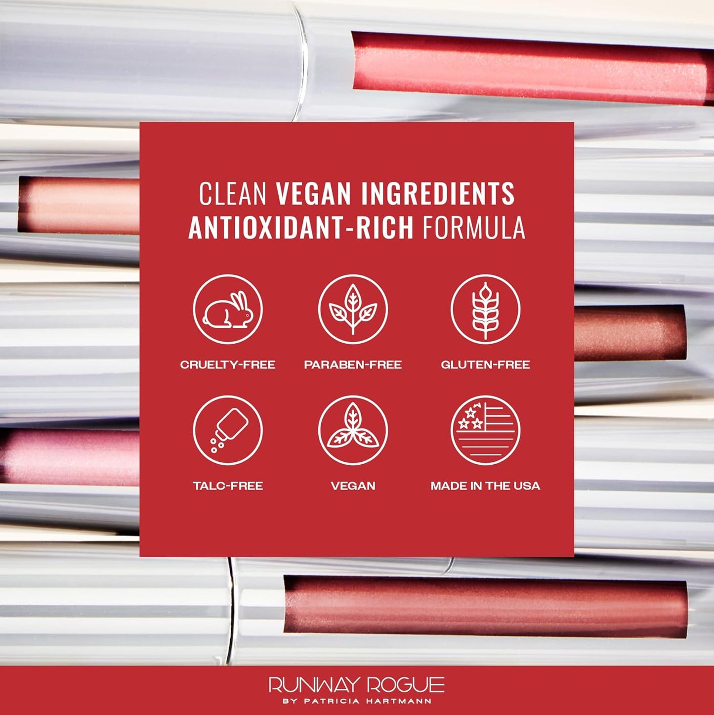 Runway Rogue LuxGloss Lip Gloss, High-Pigment Shimmery Muted-Rose Lip Gloss, ‘Strike a Pose’