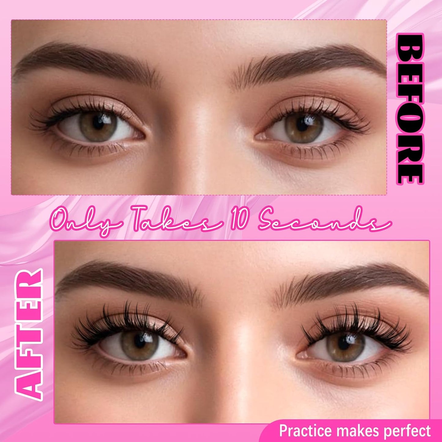 Veleasha Magnetic Eyelashes Manga Lashes Spiky Lash Magnetic Lashes with Applicator Natural Look Reusable No Glue Easy to Apply & Remove Soft False Eyelashes Lash Wispy (Chic)