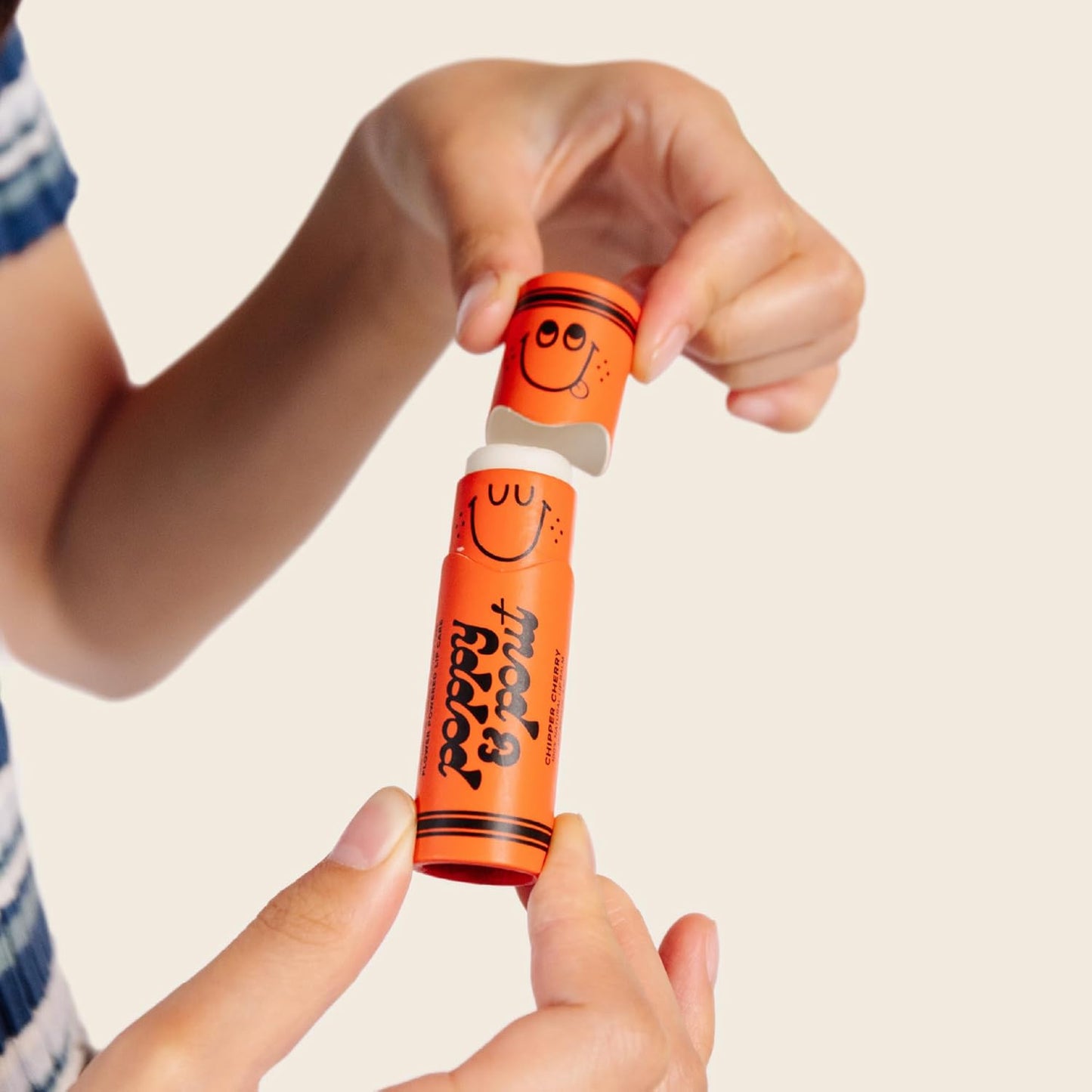 Poppy & Pout Kids Jumbo Lip Balm | All Natural Lip Balms & Moisturizers | Hydrates with Beeswax, Vitamin E, Organic Coconut Oil | Cruelty-Free | Lip Balm in Recyclable Cardboard Tube (Chipper Cherry)