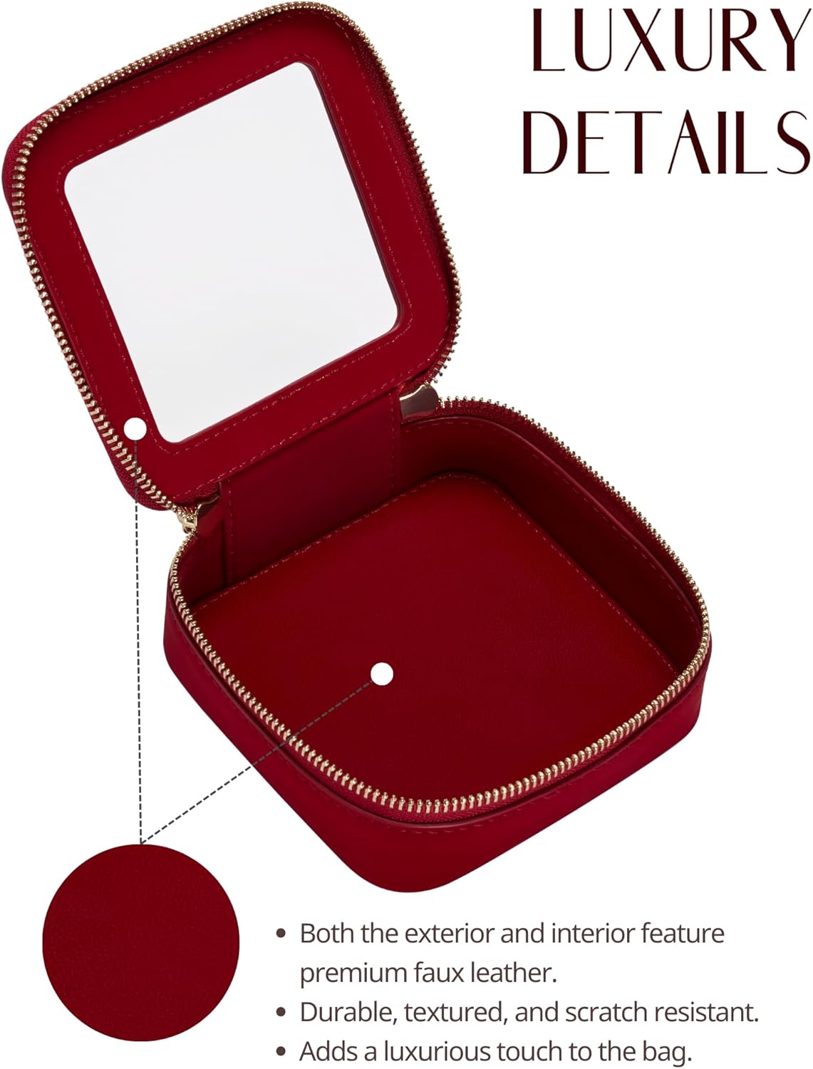 Popvibe Clear Makeup Bag Travel Cosmetic Case Transparent Toiletry Bag with Zipper, Portable Make Up Organizer Traveling Compact Car Bag for Essentials