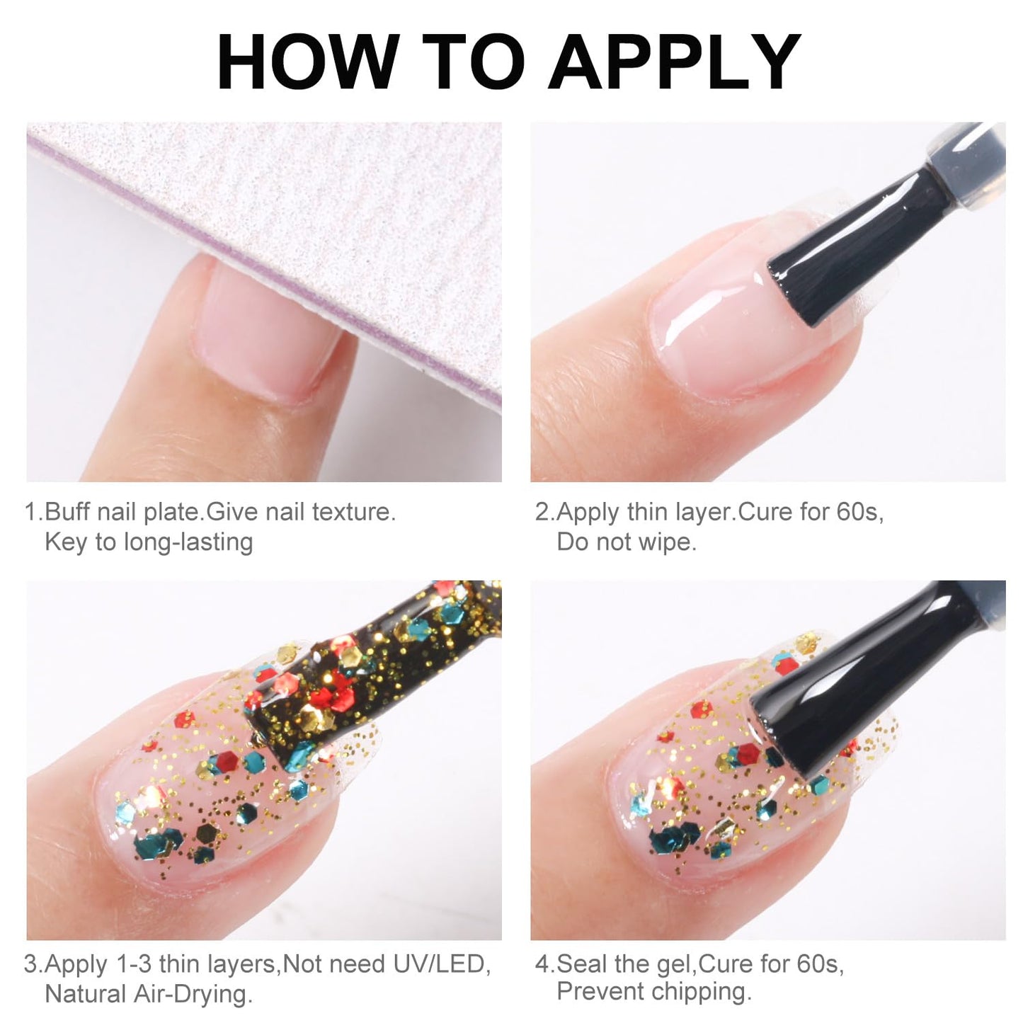 Major Dijit Quick Dry Nail Polish Clear Colorful Summer Nail Lacquer for Nail Art Cruelty-Free Regular Nail Polish 0.41 fl oz.