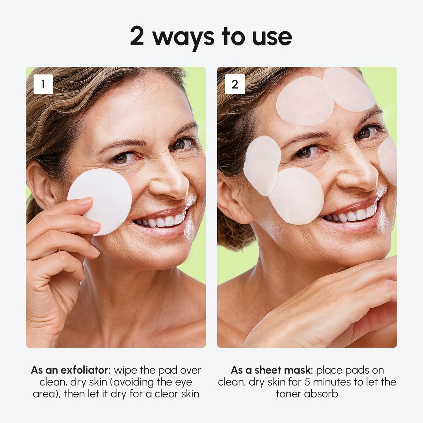 MAREE Blemish Toner Polishes - Daily Facial Radiance Toner Polish - Witch Hazel Pads Acne Face Toning - Acne Skin Care with BHA Salicylic Acid - Blemish Clearing Witch Hazel Wipes