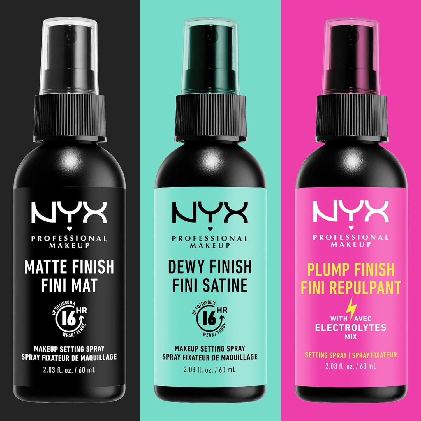 NYX PROFESSIONAL MAKEUP Makeup Setting Spray, Plumping Setting Spray, Long-Lasting Make Up Wear with Electrolytes