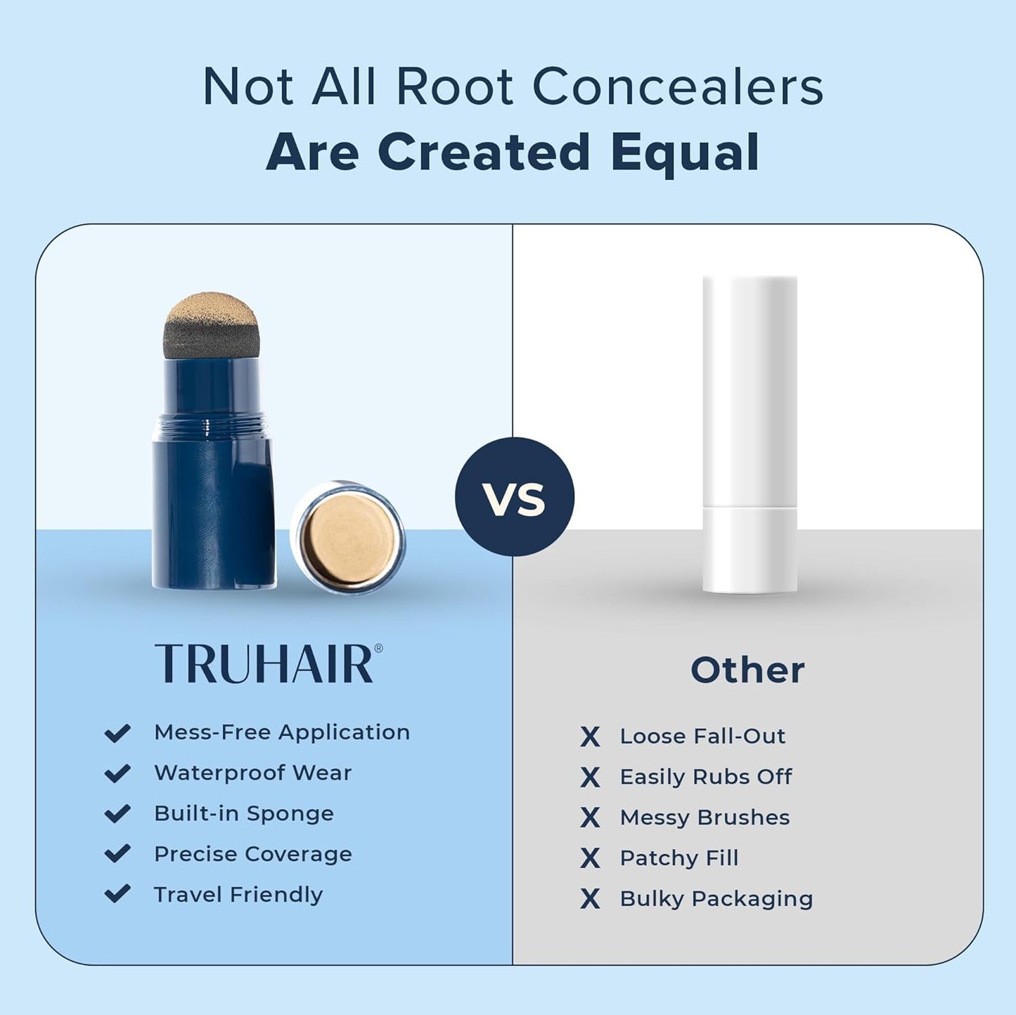 TRUHAIR Jumbo Color & Conceal Waterproof Root Touch Up Hair Color Concealer - Hair Cover up for Gray Coverage and Hairline Filling - 11 Hair Colors Available (Light Blonde)