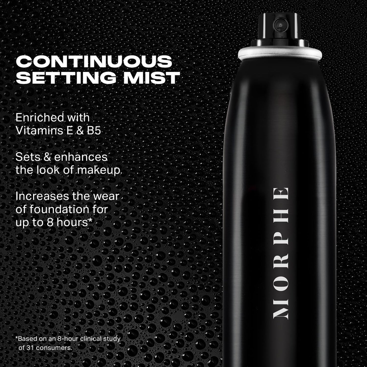 Morphe Continuous Setting Mist - Micro-Fine Makeup Setting Spray with a Natural Radiant Finish - Helps Makeup Resist Caking or Fading & Increases Wear of Foundation (2.8 fl oz)