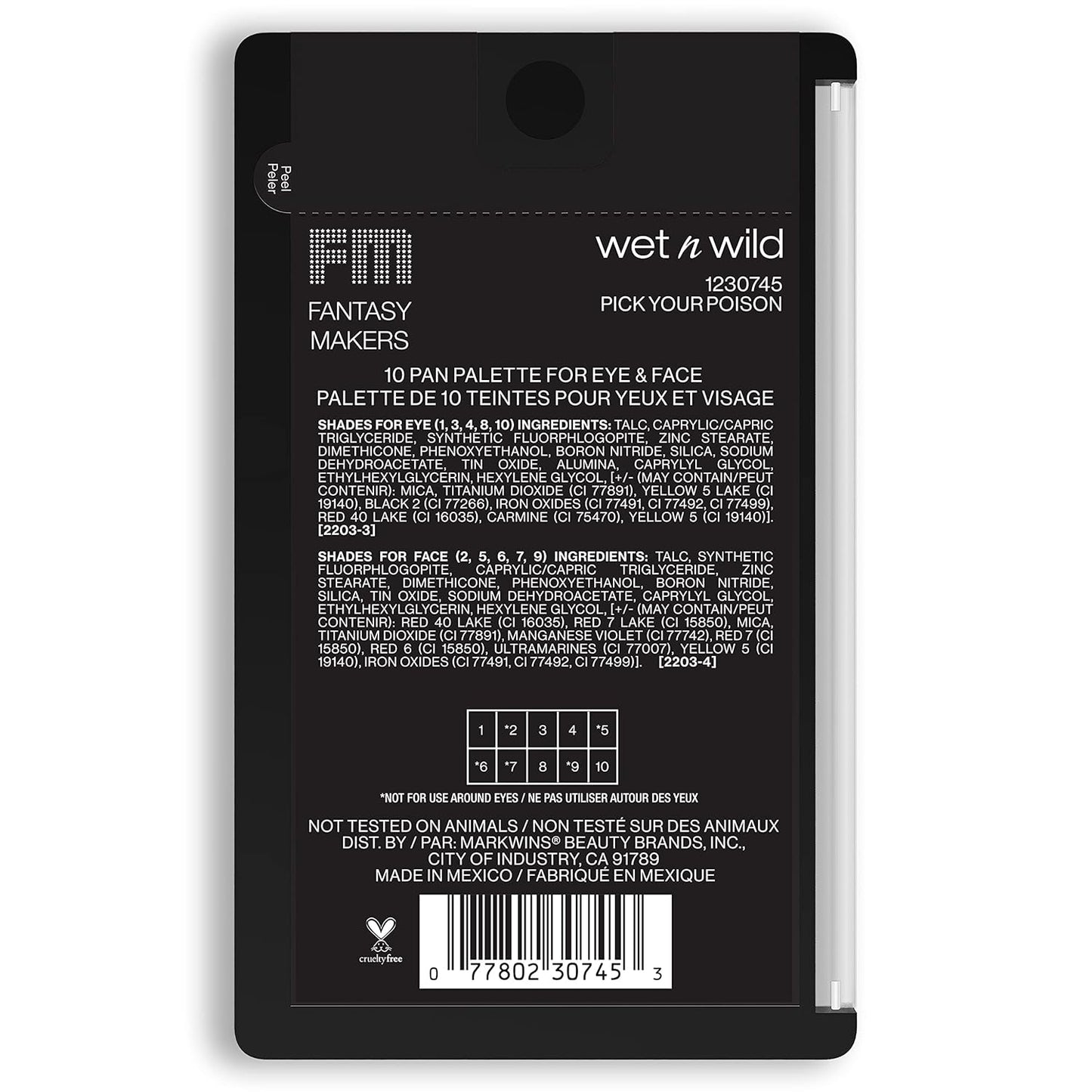 wet n wild Fantasy Makers Halloween 10 Pan Palette Pick Your Poison