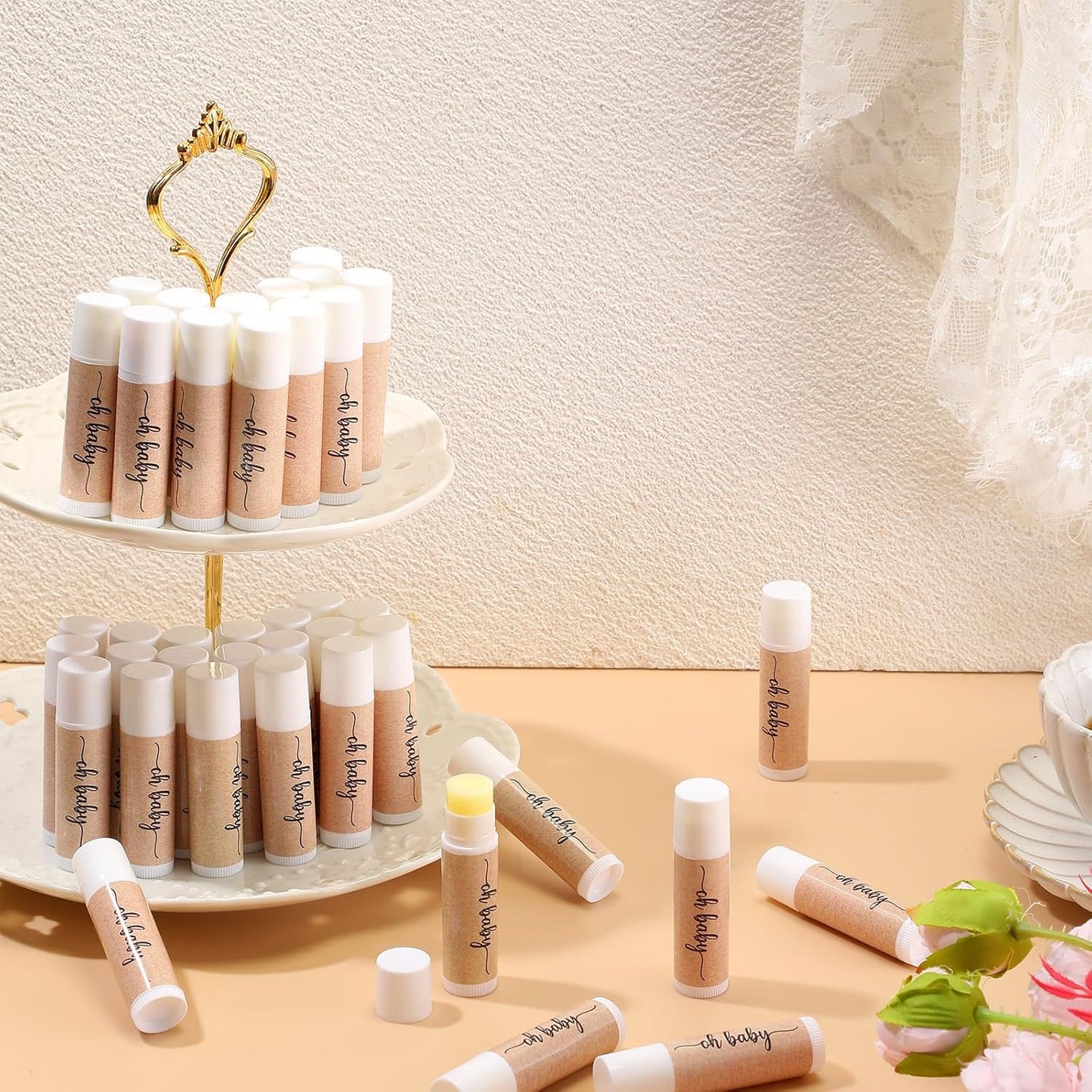 80 Pcs Lip Balm Bulk Baby Shower Favors Lip Balm Favors Baby Shower Guest Gifts for Women Children Men Girl Kids Gender Reveal Birthday Favors Gift Basket