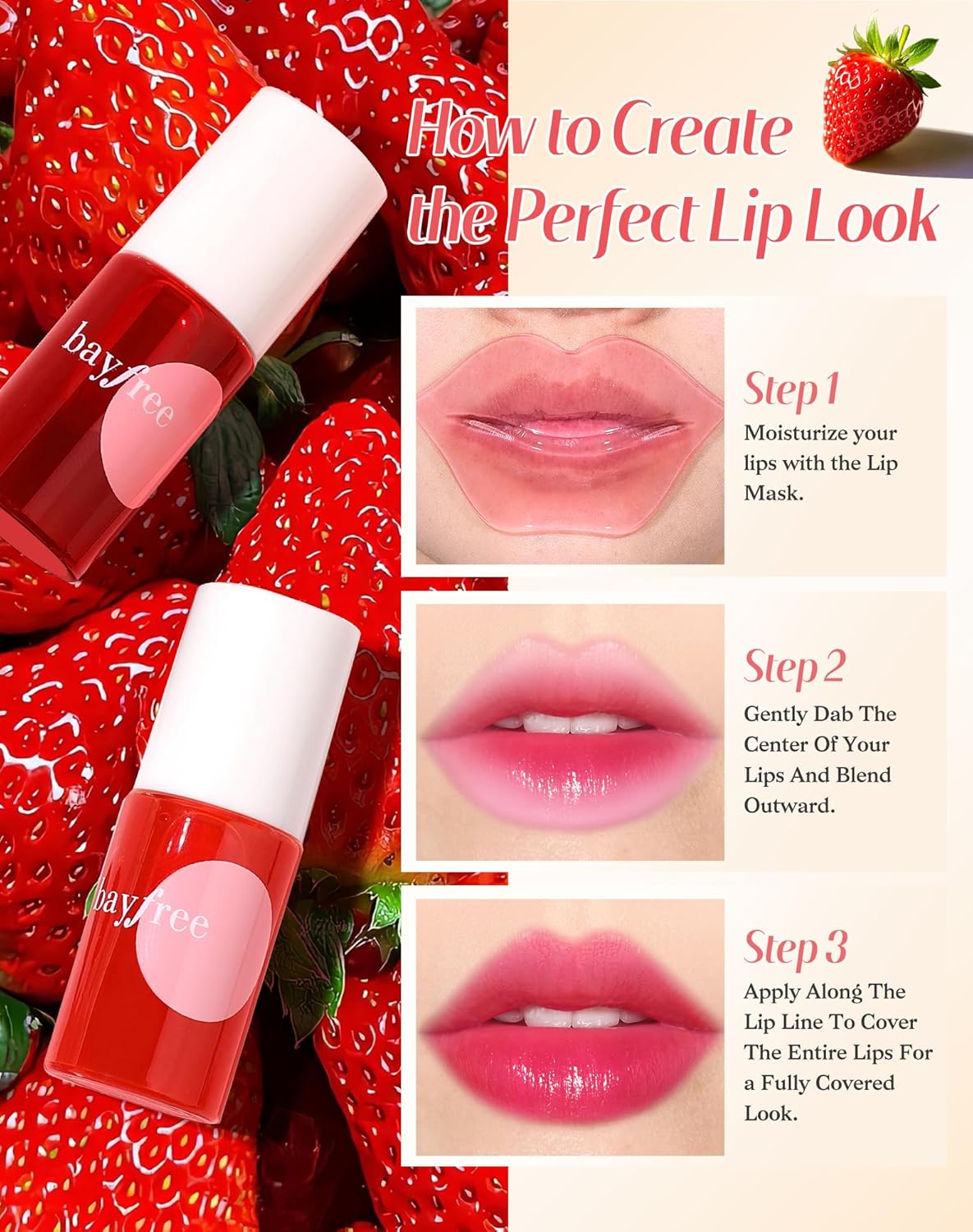 Lip Tint Stain Set, Lip Stain Long Lasting Lightweight Waterproof, Transfer-Proof, Non-sticky, Lip Makeup Matte Finish