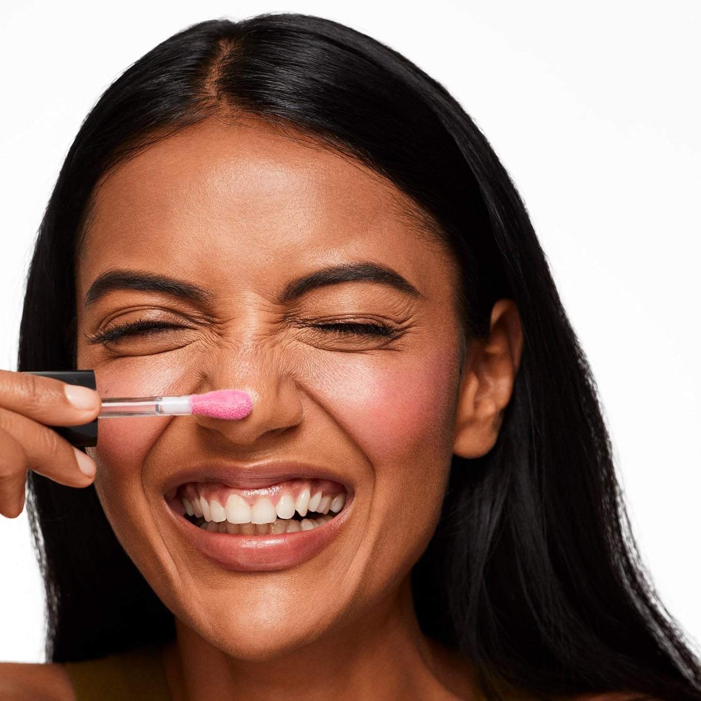 Saie Dew Liquid Blush for Cheeks - Hydrating Cream Blush Stick with a Blendable + Buildable Formula - Skincare Infused Dewy Cheek Tint for a Natural Flush - Glowy Makeup Essential - Baby (.40 oz)