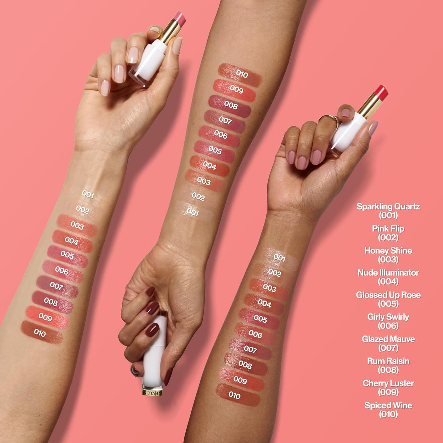 REVLON Super Lustrous Glass Shine Balm, Hydrating Tinted Lipstick, Sheer, Glossy Shiny Finish, 004 Nude Illuminator, 0.11 oz