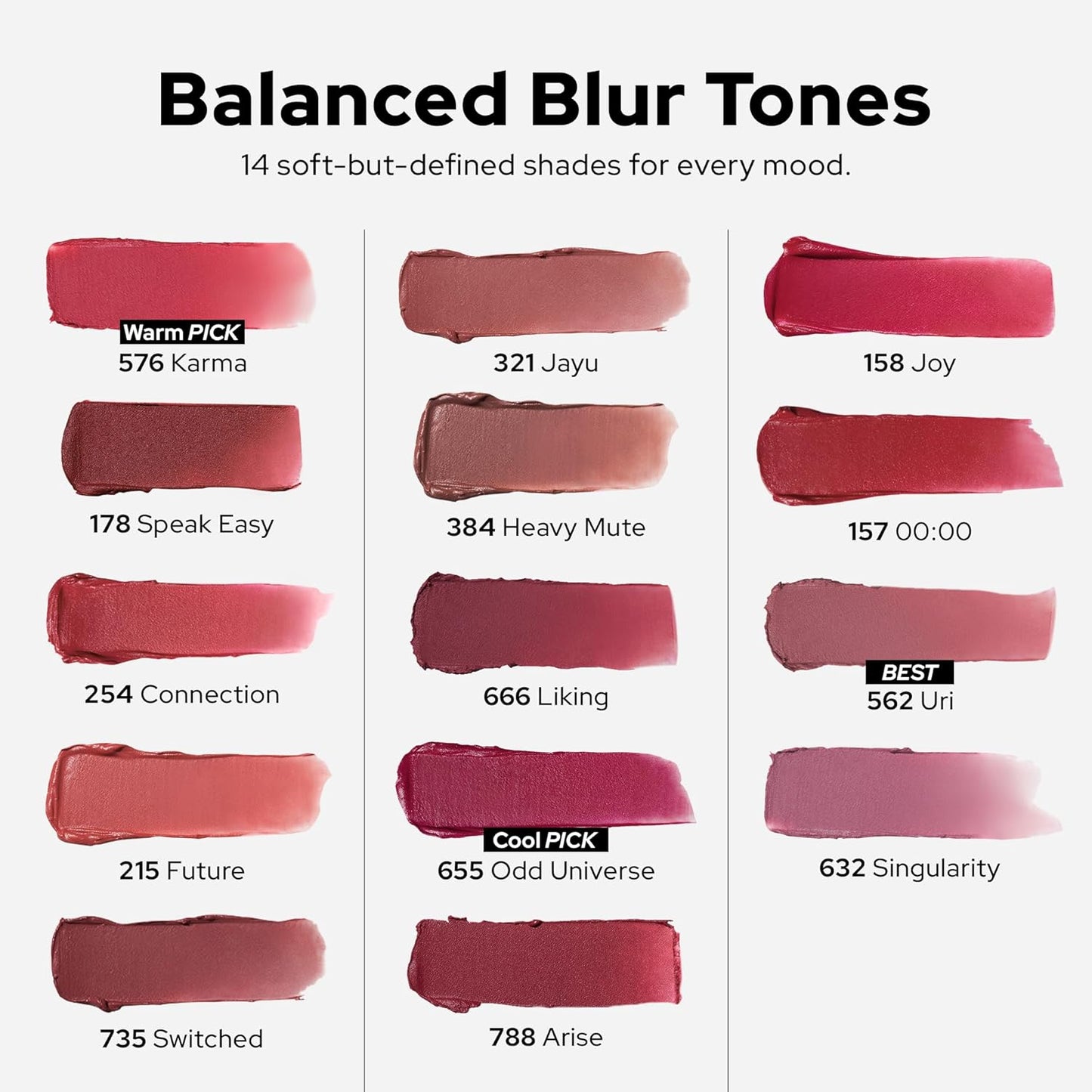 Unseen Blur Lip Tint Long-Lasting Stain, Blendable 3.2g (Singularity, 3.2)
