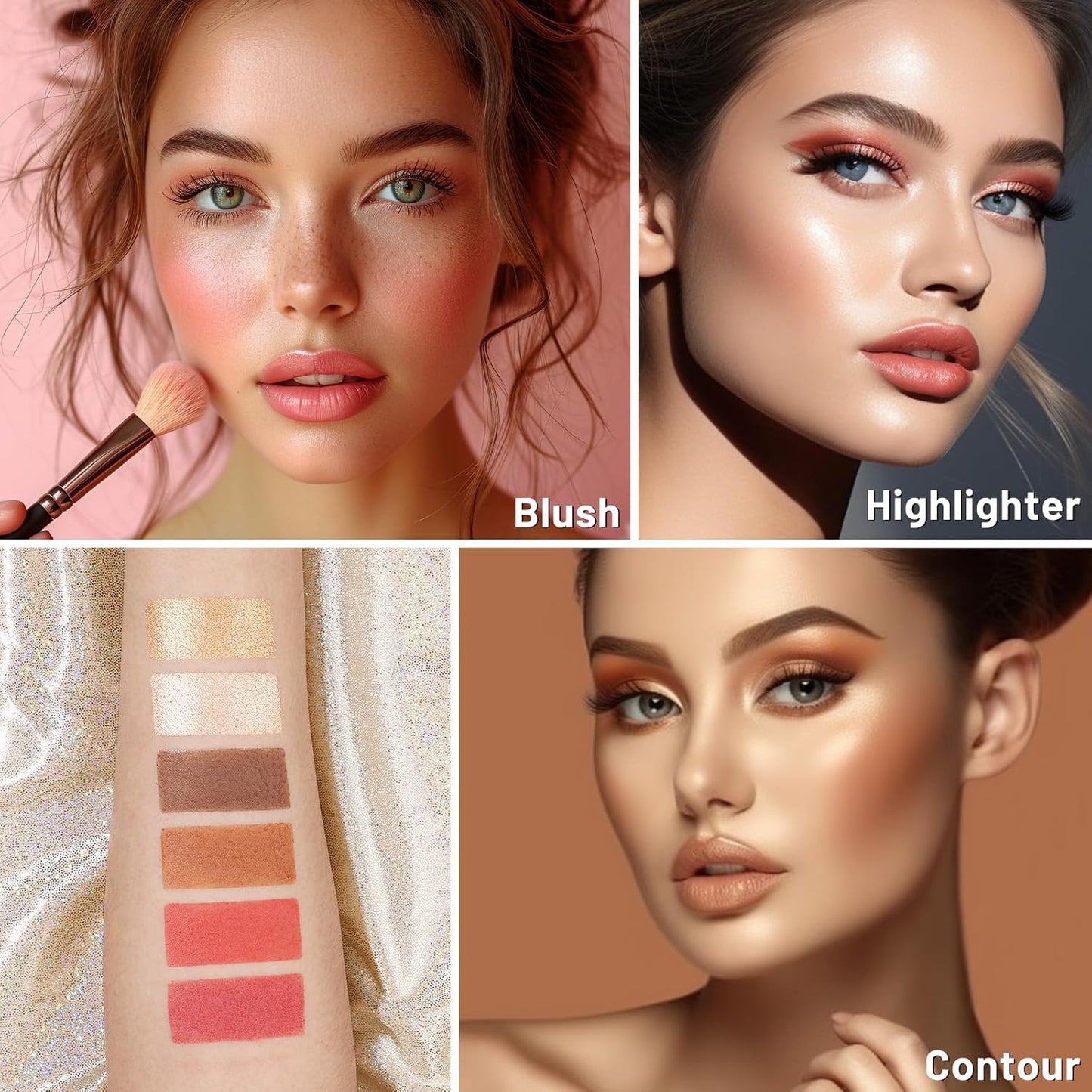 UCANBE 86 Colors Eyeshadow Makeup Palette + 15 Brushes Set, Matte Glitter Highly Pigmented Long Lasting Eye shadow, Blush, Contour, Highlighter All in One Make Up Kit for Halloween Costume & Daily Use