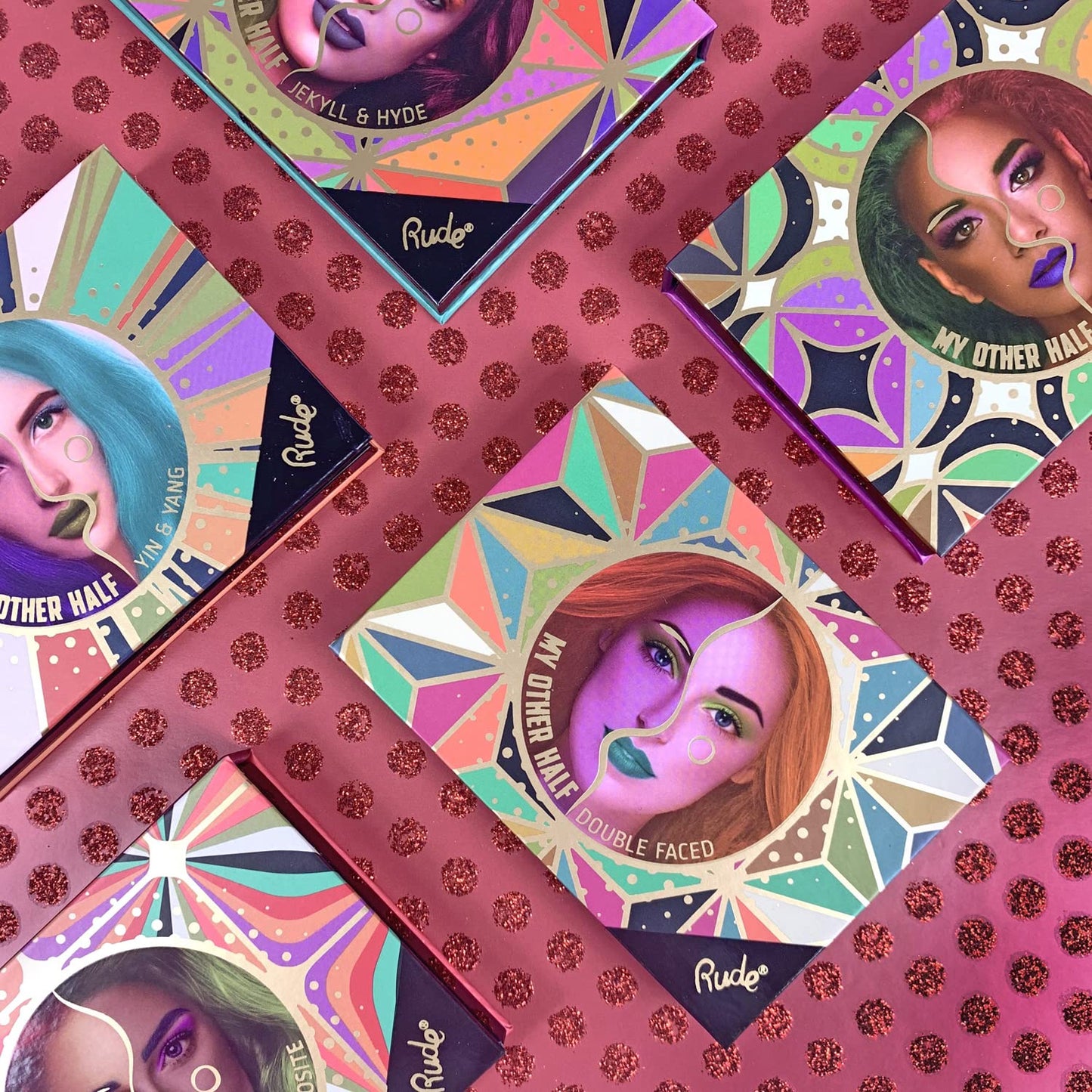 My Other Half Duo Shade Face Palette - Schizo by Rude Cosmetics for Women - 0.4 oz Makeup