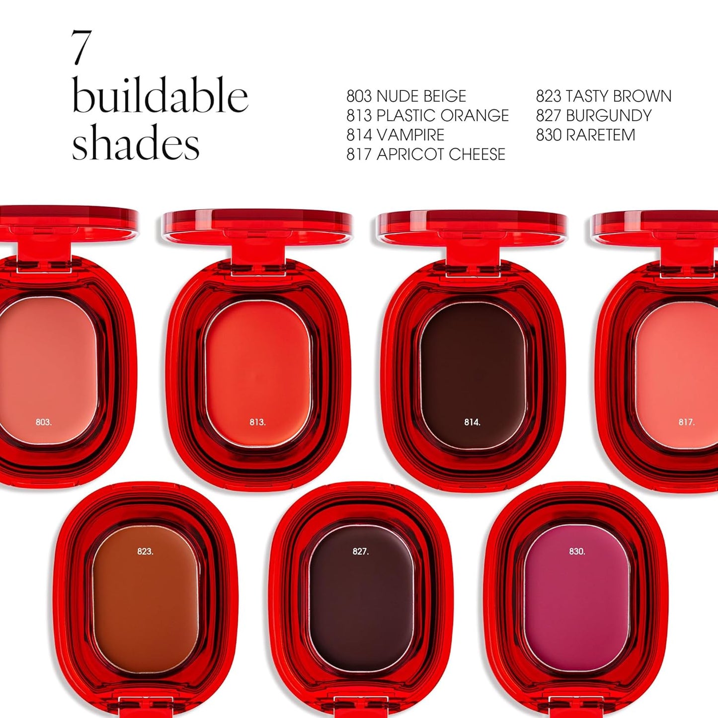 AIR LIPS 827 BURGUNDY, Lip & Cheek, Natural Soft Matte Finish & Buildable, Airy Formula (1.2g, 0.003 oz.)