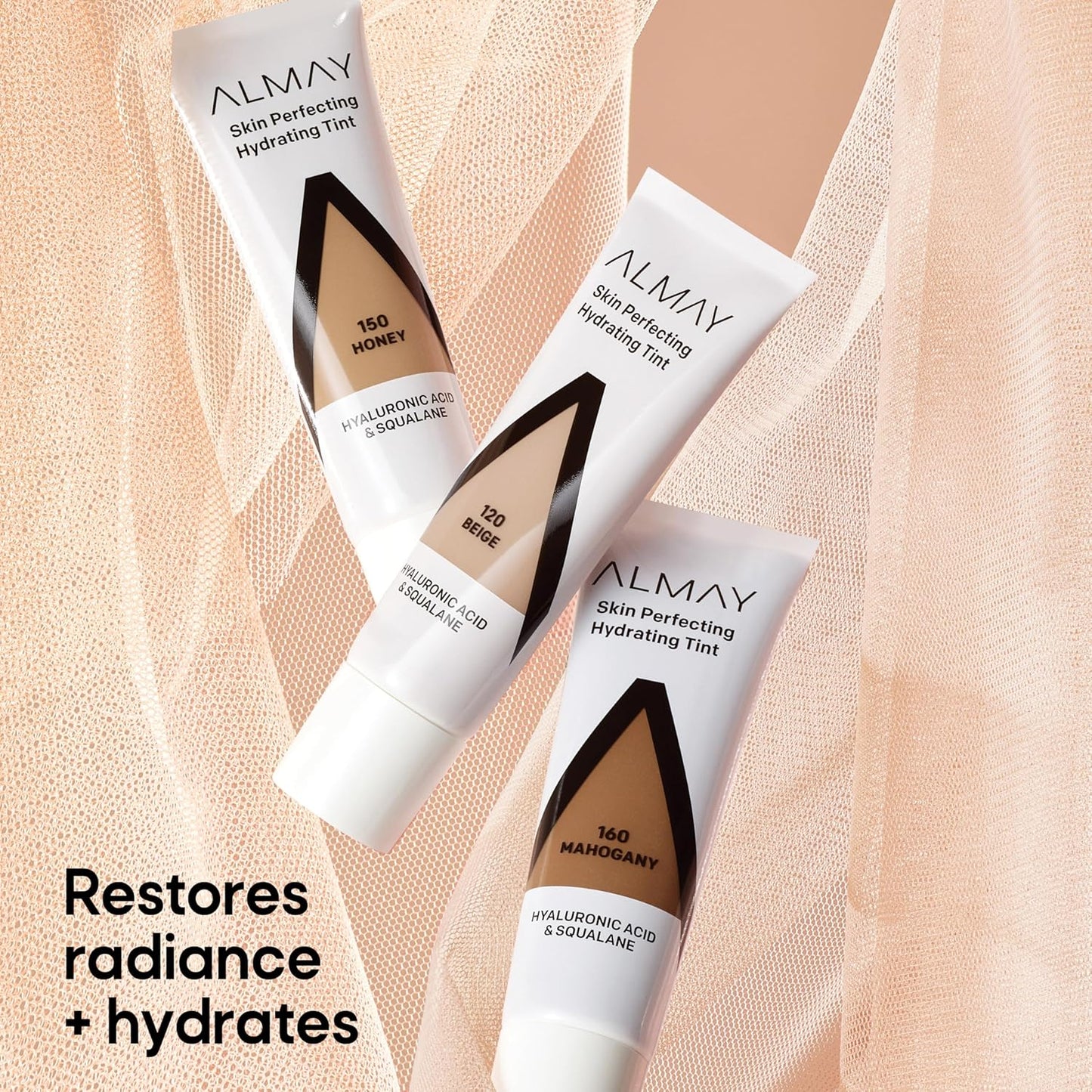 Almay Hydrating Liquid Foundation Tint, Lightweight with Light Coverage, Naturally Dewy Finish, Hypoallergenic, Dermatologist TestedFragrance Free, 110 Buff, 0.94 fl oz.