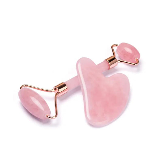 Jade Roller & Gua Sha, Face Roller Redness Reducing Skin Care Tools, Gua Sha Tools Set, Facial Roller Jade Roller for Face, Eyes, Neck