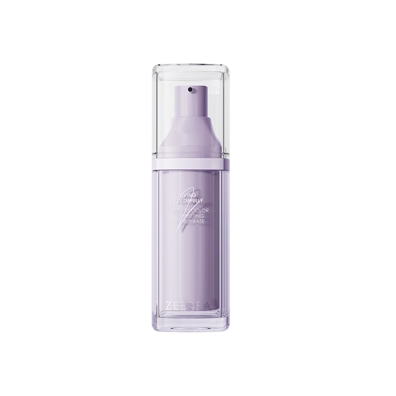 ZEESEA Purple Illuminating Face Primer for Brighten, Base Skin Color Correcting Primer for Poreless, Makeup Application & Hydrating Tinted Glow, Cruelty-Free Long Lasting Power Grip Formula, 1.06 Oz