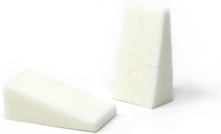 Amazon Basics Cosmetic Rectangular Foam Wedges For Makeup, 32 Count, White (Pack of 2)