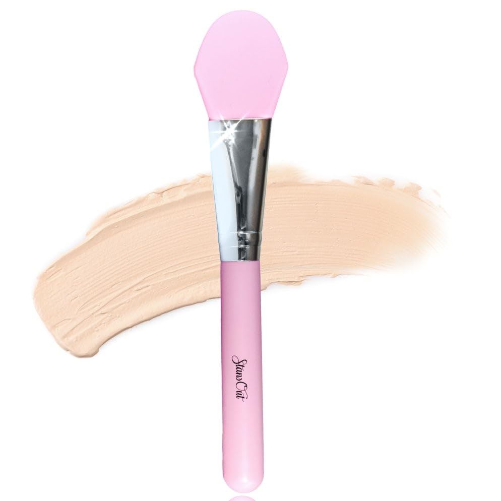 StansOut Foundation Applicator - Liquid Foundation Brush, for Cream or Powder - Easy to Clean - Travel-Friendly, Durable - Ideal for Professional Makeup Results - Pointed Shape, Smooth Silicone Edge