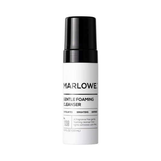 MARLOWE. No. 129 Gentle Foaming Facial Cleanser 4.5 Oz, Exfoliating, Brightening & Protective Daily Mens Face Wash with PHA, Natural Green Tea Extracts & Antioxidants, Unscented & Vegan