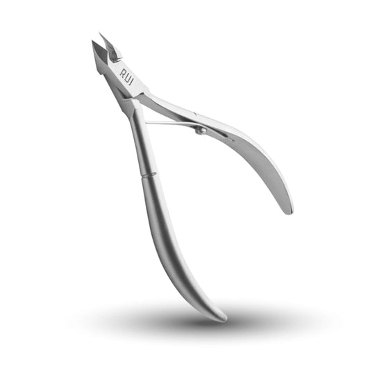 Rui Smiths Professional Cuticle Nippers | Precision Surgical-Grade Stainless Steel Cuticle Trimmer, French Handle, Single Spring, 6mm Jaw (Full Jaw)