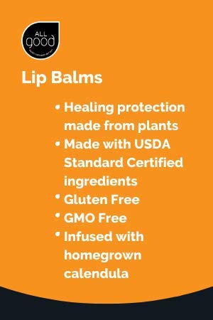 All Good SPF 15 Lip Balm for Soft Smooth Lips - Calendula, Lavender, Olive Oil, Beeswax, Vitamin E | Zinc Oxide Sun Protection (Original)(2-Pack)