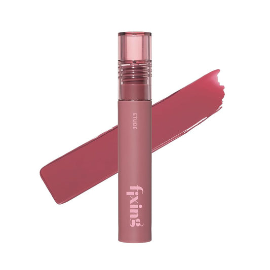 ETUDE Fixing Tint #15 Woody Pink (4g) | Long Lasting High Pigmented Liquid Lipstick | Waterproof Lightweight Matte Finish Lip Stain | Full Coverage | Korean Makeup, Kbeauty