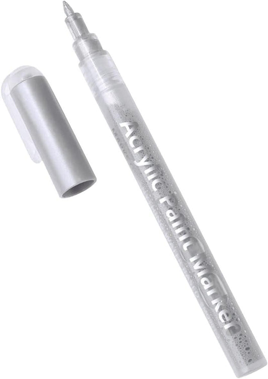 Nail Polish Pen, 1 PCS Nail Art Pen, Nail Pencil, DIY Drawing Painting Pen, for Nails DIY (Silver)