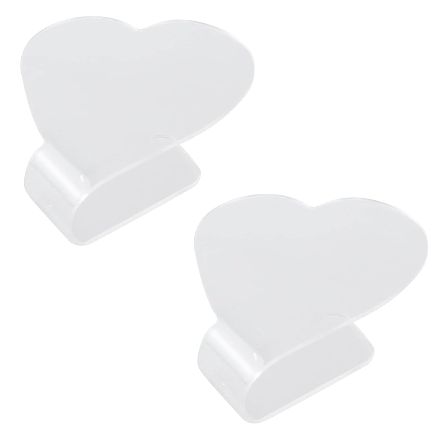 Acrylic Hand Makeup Mixing Palette Hand Held Heart-Shaped Palette for Cosmetic Foundation Eyeshadow Nail Art-2pcs