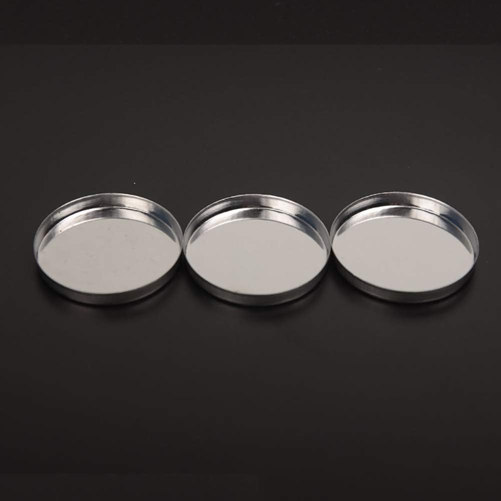 50 Pcs 26mm Empty Round Metal Tin Palette Pans Cosmetic Eyeshadow Blush Organizer for Magnets Cosmetic Palettes