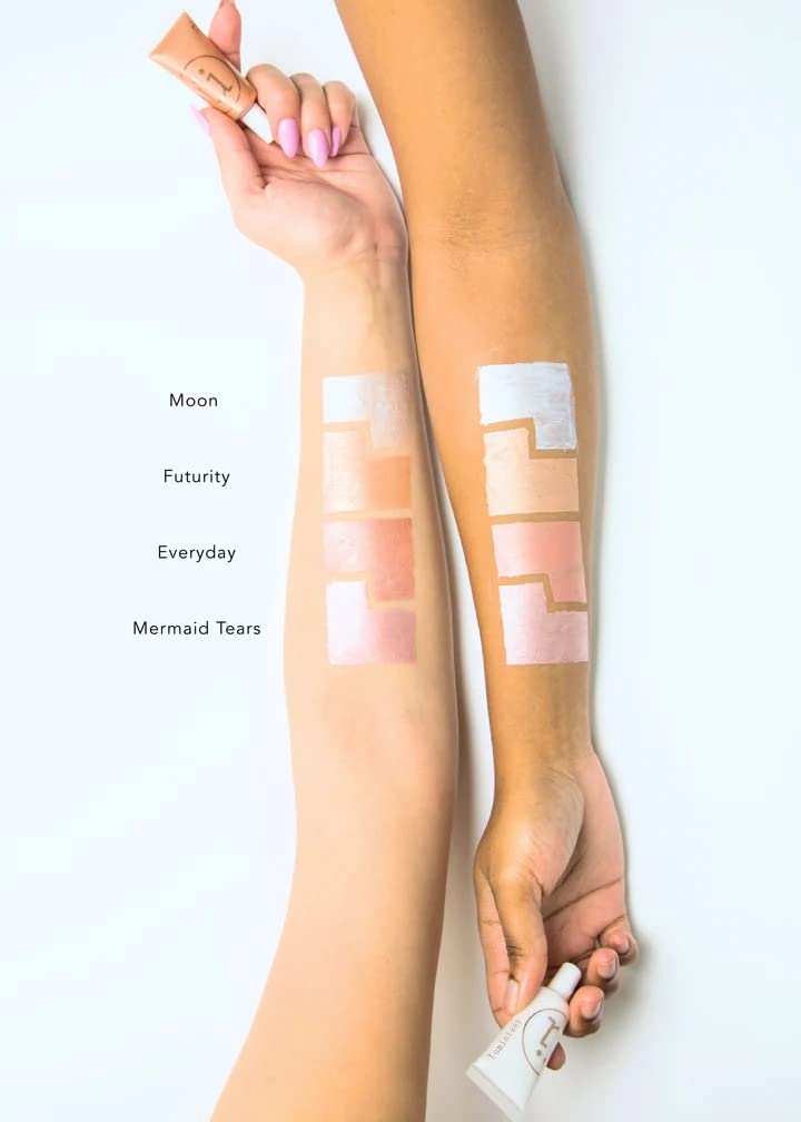 M2U NYC Liquid Highlighter Makeup, Luminizer Pearl, Shimmer And Shine, Ultra-Smooth Radiant Illuminator For Face Cheekbone Body Glow Illuminating (Pearl-Moon)