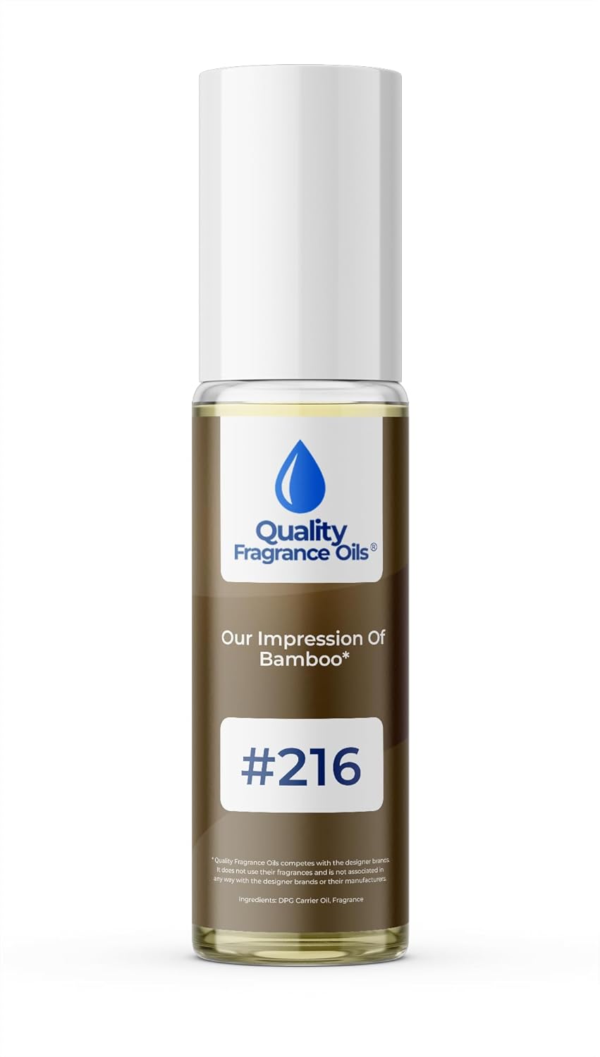 Quality Fragrance Oils' Bamboo for Women Impression #216 | Long-Lasting Perfume Oil, Alcohol-Free, Strong Scent, 10ml Roll-On | Affordable Alternative to Designer Fragrances