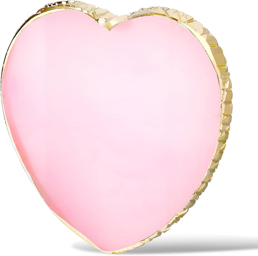 Resin Nail Art Palette Nail Mixing Palette Nail Art Painting Mixed Color Palettes Gold Edge Nail Holder Display Board Cosmetic Mixing Tools (Pink)